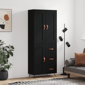 Tall black plywood sideboard 69.5x34x180 cm by vidaXL, Sideboards - Ref: Foro24-3199978, Price: 168,99 €, Discount: %