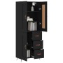 Aparador alto madera contrachapada negro 69,5x34x180 cm de vidaXL, Aparadores - Ref: Foro24-3199978, Precio: 168,99 €, Descue...