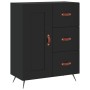 Aparador alto madera contrachapada negro 69,5x34x180 cm de vidaXL, Aparadores - Ref: Foro24-3199978, Precio: 168,99 €, Descue...