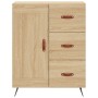 Aparador alto madera contrachapada color roble 69,5x34x180 cm de vidaXL, Aparadores - Ref: Foro24-3199980, Precio: 149,99 €, ...