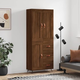 Tall oak brown plywood sideboard 69.5x34x180 cm by vidaXL, Sideboards - Ref: Foro24-3199984, Price: 154,99 €, Discount: %