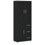 Tall black plywood sideboard 69.5x34x180 cm by vidaXL, Sideboards - Ref: Foro24-3199994, Price: 180,18 €, Discount: %