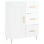 Aparador alto madera contrachapada blanco brillo 69,5x34x180 cm de vidaXL, Aparadores - Ref: Foro24-3199995, Precio: 168,36 €...