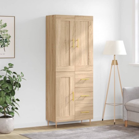 Aparador alto madera contrachapada color roble 69,5x34x180 cm de vidaXL, Aparadores - Ref: Foro24-3199996, Precio: 162,87 €, ...