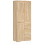 Aparador alto madera contrachapada color roble 69,5x34x180 cm de vidaXL, Aparadores - Ref: Foro24-3199996, Precio: 162,87 €, ...