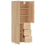 Aparador alto madera contrachapada color roble 69,5x34x180 cm de vidaXL, Aparadores - Ref: Foro24-3199996, Precio: 162,87 €, ...