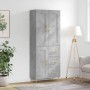 Concrete gray plywood tall sideboard 69.5x34x180 cm by vidaXL, Sideboards - Ref: Foro24-3199997, Price: 150,99 €, Discount: %