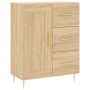 Aparador alto madera contrachapada color roble 69,5x34x180 cm de vidaXL, Aparadores - Ref: Foro24-3199996, Precio: 162,87 €, ...