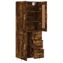 Aparador alto madera contrachapada roble ahumado 69,5x34x180 cm de vidaXL, Aparadores - Ref: Foro24-3199998, Precio: 150,40 €...