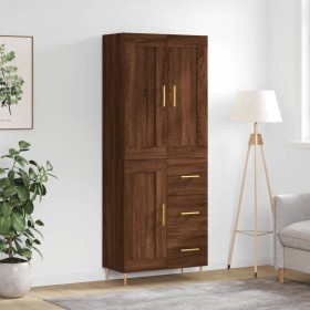 Tall oak brown plywood sideboard 69.5x34x180 cm by vidaXL, Sideboards - Ref: Foro24-3200000, Price: 155,99 €, Discount: %