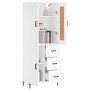 Tall white plywood sideboard 69.5x34x180 cm by vidaXL, Sideboards - Ref: Foro24-3200001, Price: 162,96 €, Discount: %