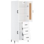 Aparador alto madera contrachapada blanco 69,5x34x180 cm de vidaXL, Aparadores - Ref: Foro24-3200001, Precio: 161,99 €, Descu...