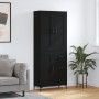 Aparador alto madera contrachapada negro 69,5x34x180 cm de vidaXL, Aparadores - Ref: Foro24-3200002, Precio: 160,86 €, Descue...