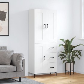 Tall white glossy plywood sideboard 69.5x34x180 cm by vidaXL, Sideboards - Ref: Foro24-3200003, Price: 172,97 €, Discount: %