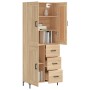 Aparador alto madera contrachapada color roble 69,5x34x180 cm de vidaXL, Aparadores - Ref: Foro24-3200004, Precio: 156,04 €, ...