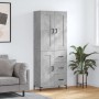 Concrete gray plywood tall sideboard 69.5x34x180 cm by vidaXL, Sideboards - Ref: Foro24-3200005, Price: 156,62 €, Discount: %