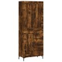 Aparador alto madera contrachapada roble ahumado 69,5x34x180 cm de vidaXL, Aparadores - Ref: Foro24-3200006, Precio: 157,99 €...