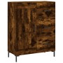 Aparador alto madera contrachapada roble ahumado 69,5x34x180 cm de vidaXL, Aparadores - Ref: Foro24-3200006, Precio: 157,99 €...