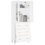 Tall white plywood sideboard 69.5x34x180 cm by vidaXL, Sideboards - Ref: Foro24-3198385, Price: 195,99 €, Discount: %