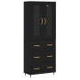 Aparador alto madera contrachapada negro 69,5x34x180 cm de vidaXL, Aparadores - Ref: Foro24-3198386, Precio: 193,62 €, Descue...