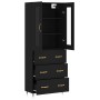 Tall black plywood sideboard 69.5x34x180 cm by vidaXL, Sideboards - Ref: Foro24-3198386, Price: 193,62 €, Discount: %