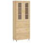 Aparador alto madera contrachapada color roble 69,5x34x180 cm de vidaXL, Aparadores - Ref: Foro24-3198388, Precio: 169,99 €, ...