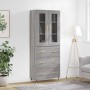 Tall gray Sonoma plywood sideboard 69.5x34x180 cm by vidaXL, Sideboards - Ref: Foro24-3198391, Price: 179,13 €, Discount: %