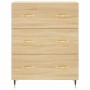 Aparador alto madera contrachapada color roble 69,5x34x180 cm de vidaXL, Aparadores - Ref: Foro24-3198388, Precio: 169,99 €, ...