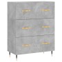 Concrete gray plywood tall sideboard 69.5x34x180 cm by vidaXL, Sideboards - Ref: Foro24-3198389, Price: 171,47 €, Discount: %