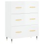 Tall white glossy plywood sideboard 69.5x34x180 cm by vidaXL, Sideboards - Ref: Foro24-3198387, Price: 199,52 €, Discount: %