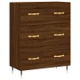 Aparador alto madera contrachapada marrón roble 69,5x34x180 cm de vidaXL, Aparadores - Ref: Foro24-3198392, Precio: 170,99 €,...