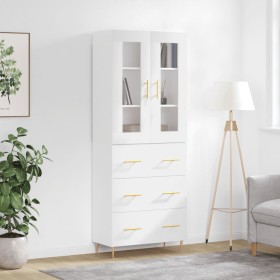 Aparador alto madera contrachapada blanco 69,5x34x180 cm de vidaXL, Aparadores - Ref: Foro24-3198393, Precio: 178,99 €, Descu...