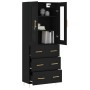 Tall black plywood sideboard 69.5x34x180 cm by vidaXL, Sideboards - Ref: Foro24-3198394, Price: 177,86 €, Discount: %