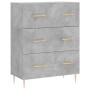 Concrete gray plywood tall sideboard 69.5x34x180 cm by vidaXL, Sideboards - Ref: Foro24-3198397, Price: 178,39 €, Discount: %