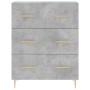 Concrete gray plywood tall sideboard 69.5x34x180 cm by vidaXL, Sideboards - Ref: Foro24-3198397, Price: 178,39 €, Discount: %