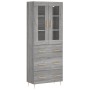 Aparador alto madera contrachapada gris sonoma 69,5x34x180 cm de vidaXL, Aparadores - Ref: Foro24-3198399, Precio: 183,99 €, ...