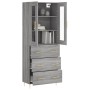 Aparador alto madera contrachapada gris sonoma 69,5x34x180 cm de vidaXL, Aparadores - Ref: Foro24-3198399, Precio: 183,99 €, ...