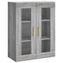 Aparador alto madera contrachapada gris sonoma 69,5x34x180 cm de vidaXL, Aparadores - Ref: Foro24-3198399, Precio: 183,99 €, ...