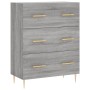 Aparador alto madera contrachapada gris sonoma 69,5x34x180 cm de vidaXL, Aparadores - Ref: Foro24-3198399, Precio: 183,99 €, ...