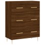 Aparador alto madera contrachapada marrón roble 69,5x34x180 cm de vidaXL, Aparadores - Ref: Foro24-3198400, Precio: 184,99 €,...