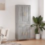 Aparador alto madera contrachapada gris sonoma 69,5x34x180 cm de vidaXL, Aparadores - Ref: Foro24-3199871, Precio: 146,31 €, ...