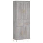 Aparador alto madera contrachapada gris sonoma 69,5x34x180 cm de vidaXL, Aparadores - Ref: Foro24-3199871, Precio: 146,31 €, ...