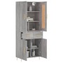 Aparador alto madera contrachapada gris sonoma 69,5x34x180 cm de vidaXL, Aparadores - Ref: Foro24-3199871, Precio: 146,31 €, ...