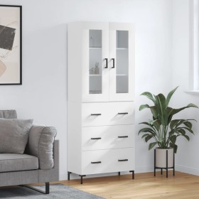 Tall white glossy plywood sideboard 69.5x34x180 cm by vidaXL, Sideboards - Ref: Foro24-3198403, Price: 197,65 €, Discount: %