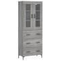 Aparador alto madera contrachapada gris sonoma 69,5x34x180 cm de vidaXL, Aparadores - Ref: Foro24-3198407, Precio: 182,30 €, ...