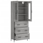 Aparador alto madera contrachapada gris sonoma 69,5x34x180 cm de vidaXL, Aparadores - Ref: Foro24-3198407, Precio: 182,30 €, ...