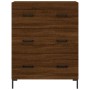 Aparador alto madera contrachapada marrón roble 69,5x34x180 cm de vidaXL, Aparadores - Ref: Foro24-3198408, Precio: 184,26 €,...