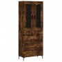 Tall smoked oak plywood sideboard 69.5x34x180 cm by vidaXL, Sideboards - Ref: Foro24-3198406, Price: 180,99 €, Discount: %