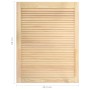 Solid pine wood slatted closet door 69x49.4 cm by vidaXL, cabinet doors - Ref: Foro24-151127, Price: 30,59 €, Discount: %