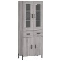 Aparador alto madera contrachapada gris sonoma 69,5x34x180 cm de vidaXL, Aparadores - Ref: Foro24-3198543, Precio: 188,19 €, ...